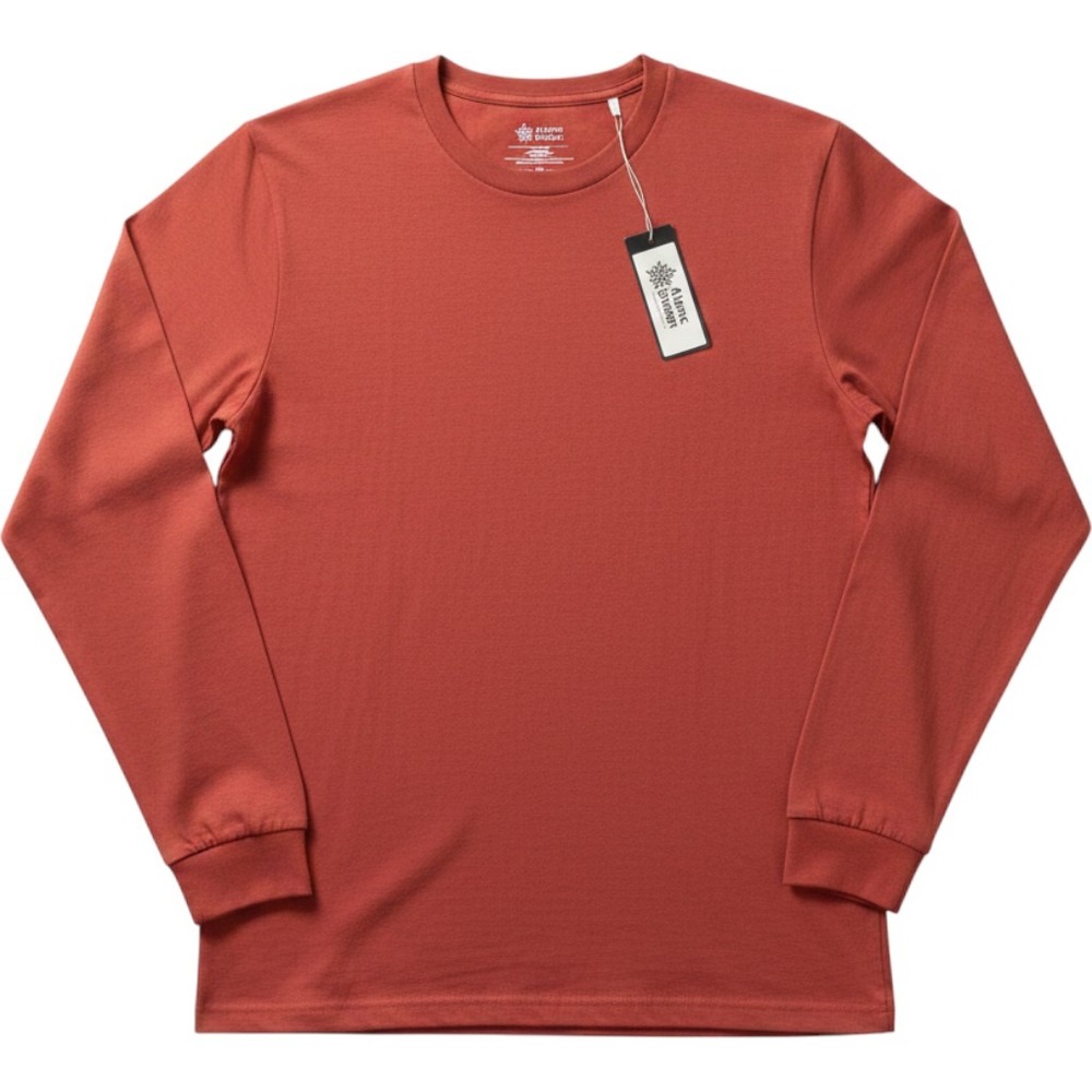 Alpine Design Mens Mad Peak Duofold Crew Long Sleeve Shirt Rosewood UPF 50+ M